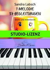 Studio-Lizenz: 1 Melodie - 37 leichte und mittelleichte Begleitungen (PDF) 